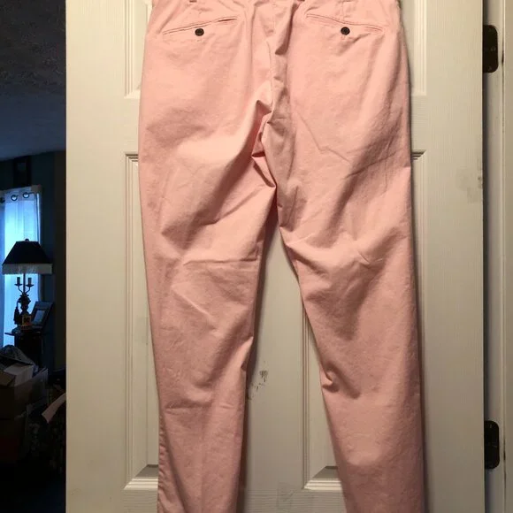 brooks brothers men's pink 97%cotton casual pantssize: 34/30